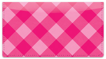 Pink Plaid Checkbook Cover
