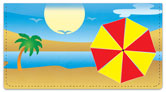 Beach Umbrella Checkbook Cover
