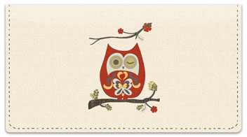 Country Owl Checkbook Cover