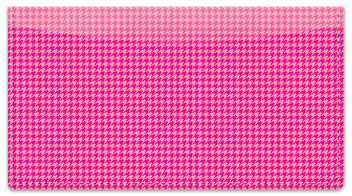 Pink Houndstooth Checkbook Cover