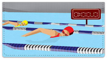 Swimming Checkbook Cover