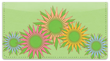 Retro Sunflower Checkbook Cover