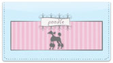 Pink Poodle Checkbook Cover
