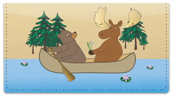 Moose & Bear Checkbook Cover