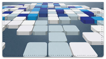3D Blocks Checkbook Cover