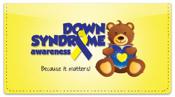 Down Syndrome Awareness Ribbon Checkbook Cover