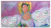 Painted Figure Checkbook Cover