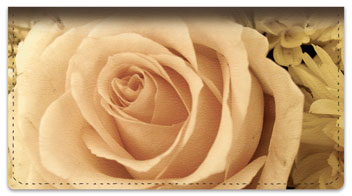 Beautiful Rose Checkbook Cover
