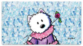 Westie Floral Checkbook Cover