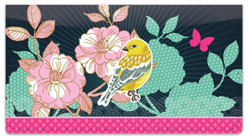 Birds and Blooms Checkbook Cover