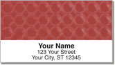 Red Bubble Pattern Address Labels