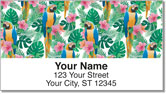 Hawaiian Print Address Labels