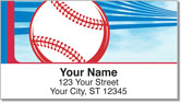 Red &amp; Blue Baseball Fan Address Labels