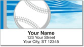 Silver &amp; Blue Baseball Fan Address Labels