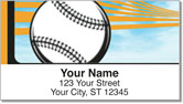 Orange &amp; Black Baseball Fan Address Labels