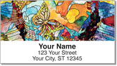 Psychedelic Butterfly Address Labels