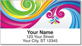 Colorful Curve Address Labels
