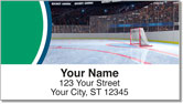 Green &amp; Blue Hockey Address Labels