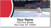 Red &amp; Black Hockey Address Labels
