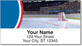 Red &amp; Blue Hockey Address Labels