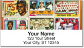 Vintage Baseball Card Address Labels