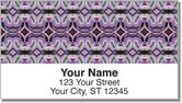 Purple Pattern Address Labels