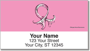 MADArt Pink Awareness Ribbon Labels