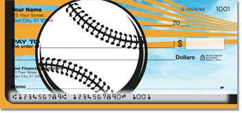 Orange & Black Baseball Fan Checks