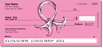 MADArt Pink Awareness Ribbon Personal Checks