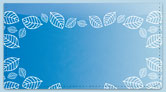 Blue Leaf Border Checkbook Cover