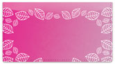 Pink Leaf Border Checkbook Cover