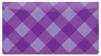 Purple Plaid Checkbook Cover