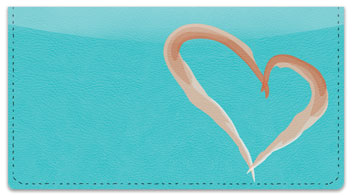 Painted Heart Checkbook Cover