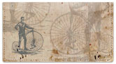 Vintage Bicycle Checkbook Cover