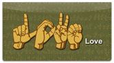 Sign Language Checkbook Cover