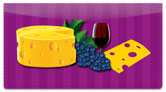 Wine & Cheese Checkbook Cover