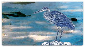 Blue Heron Checkbook Cover