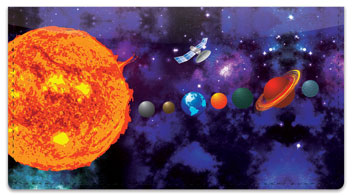 Solar System Checkbook Cover