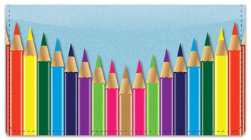Colored Pencil Checkbook Cover