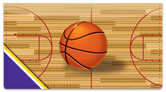 Purple & Gold Basketball Checkbook Cover