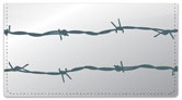 Barbed Wire Fence Checkbook Cover