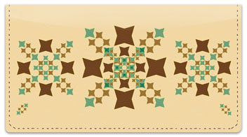 Polygon Pattern Checkbook Cover
