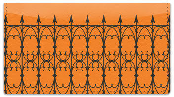 Wrought Iron Fence Checkbook Cover