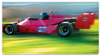 Car Racing Checkbook Cover