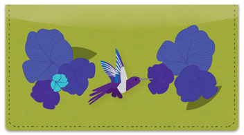 Colorful Hummingbird Checkbook Cover