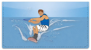 Waterskiing Checkbook Cover