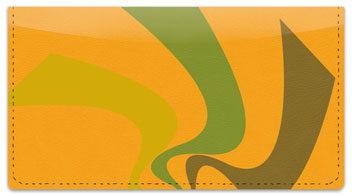 Abstract Orange Checkbook Cover