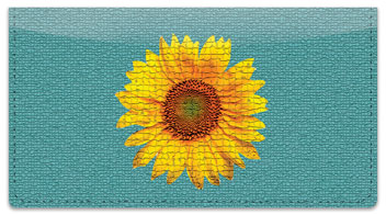 Artistic Sunflower Checkbook Cover