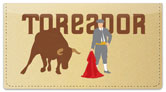 Spanish Bullfight Checkbook Cover
