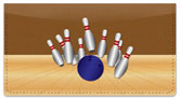 Bowling Alley Checkbook Cover